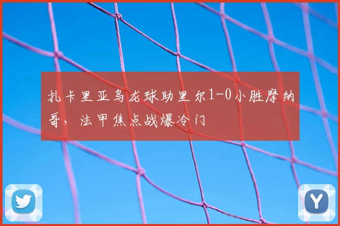 扎卡里亚乌龙球助里尔1-0小胜摩纳哥，法甲焦点战爆冷门